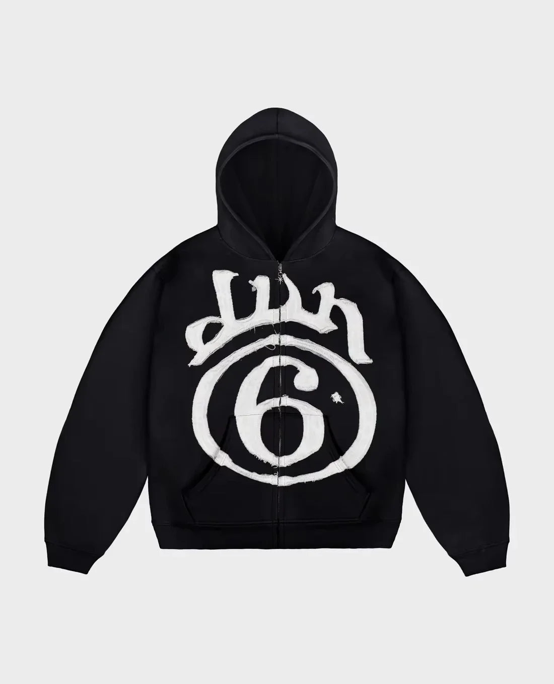 Y2K Harajuku Hip-hop Plus Velvet Padded Oversized Pattern Printed Hooded Sweater Women Gothic Vintage Casual Joker Coat