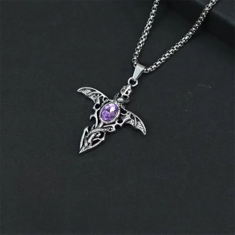 European And American Fashion Personality Retro Gothic Cross Necklace For Men And Women Street Hip-Hop Trendsetters Versatile Pe