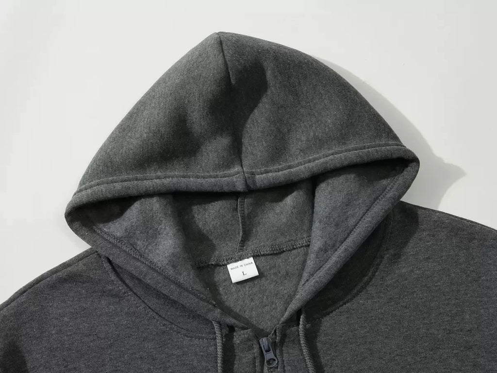 Y2K Zip-Up hoodie, men, clothes with graphic prints, hip hop style, gothic 2025 Autumn Winter keep warm long sleeves Sweatshirt