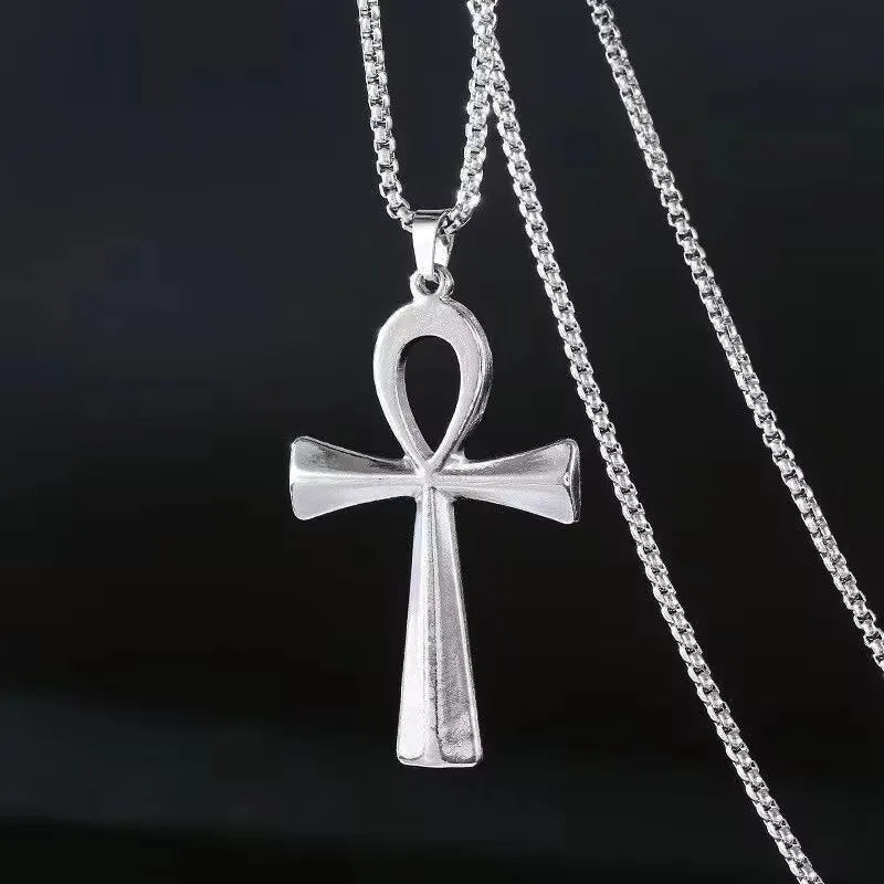 European And American Fashion Personality Retro Gothic Cross Necklace For Men And Women Street Hip-Hop Trendsetters Versatile Pe
