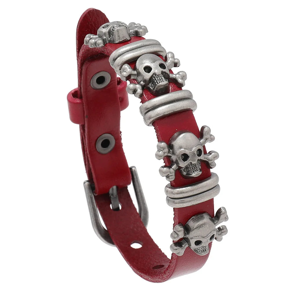 Vintage Leather Bracelet Three Row Cuspidal Spikes Rivet Stud Wide Cuff PU Leather Punk Gothic Rock Unisex Bracelet Men Jewelry